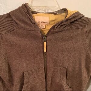 Anthropologie Sparrow Taupe Hooded Sweater